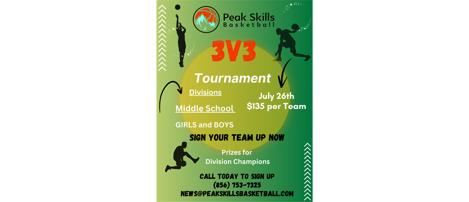 3 V 3 Tournament July 26th