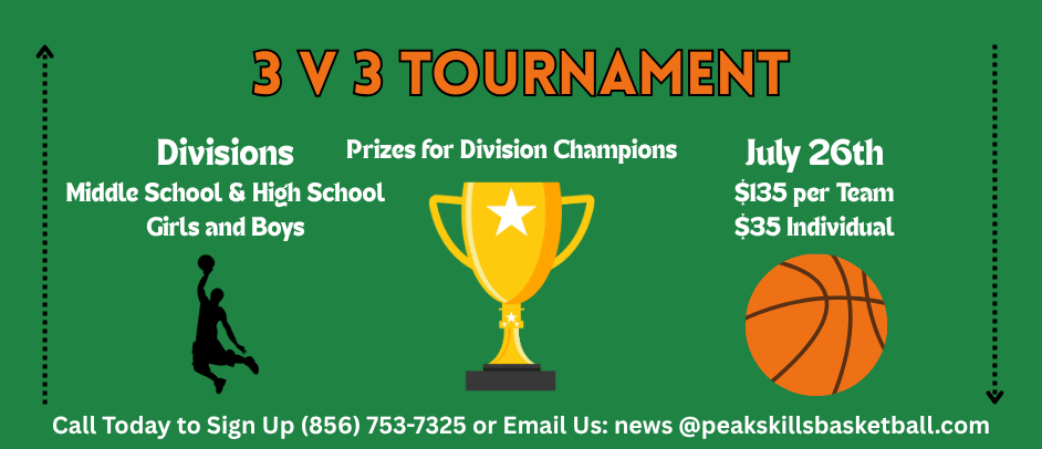 3 V 3 Tournament July 26th